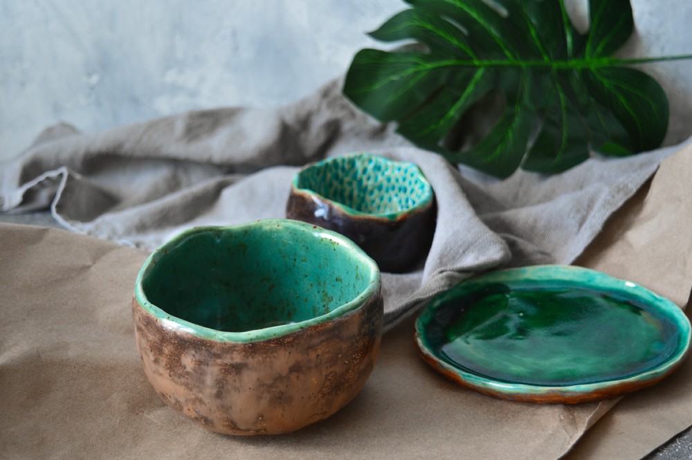 Vaisselle en Céramique d'Inspiration Wabi-Sabi