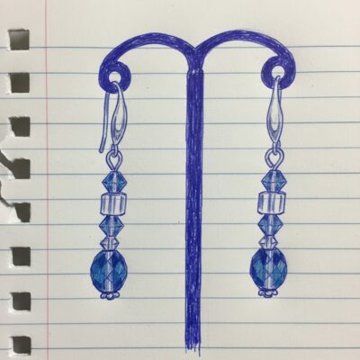 Boucles d'oreilles Baie de Kabira - Collection Eclats d'Okinawa - Par Sakura Créations