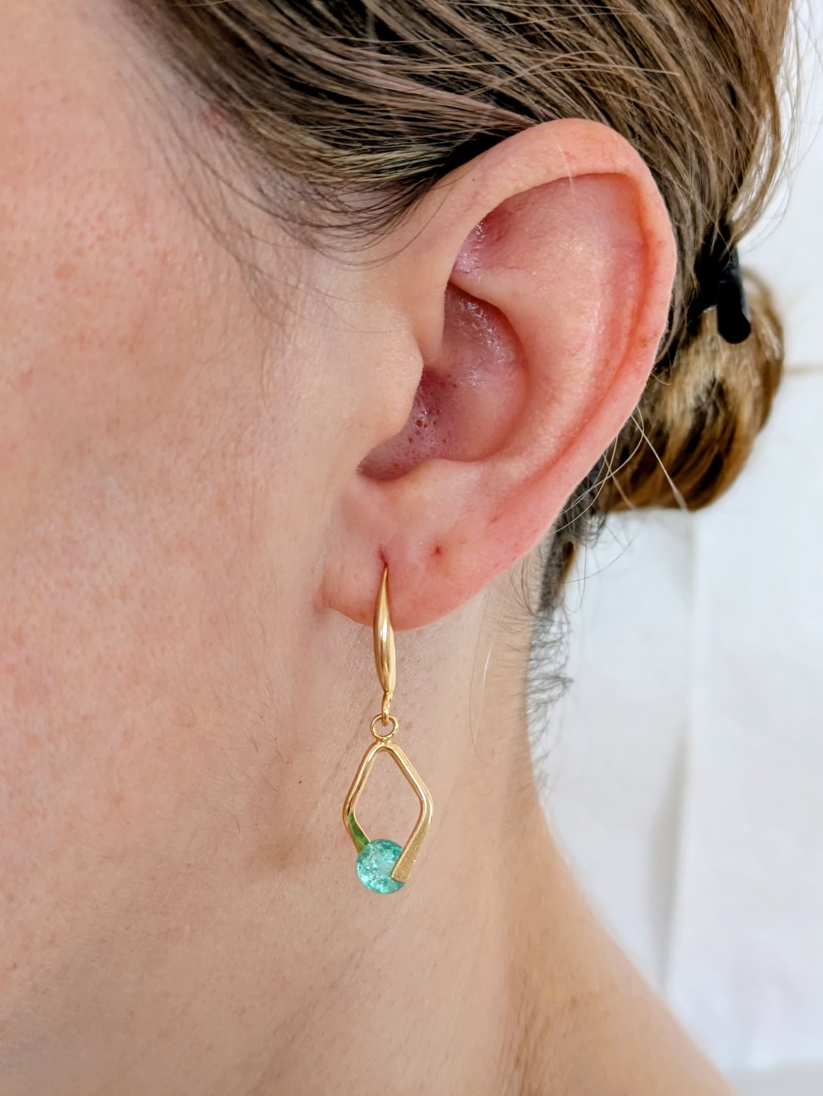 Boucles d'oreilles Lagon Cristallin - Vert