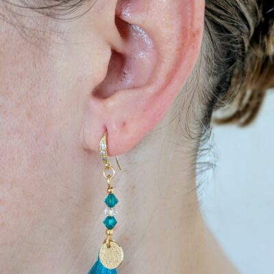 Boucles d'oreilles Rêve de Lagon - Collection Éclats d'Okinawa - Par Sakura Créations