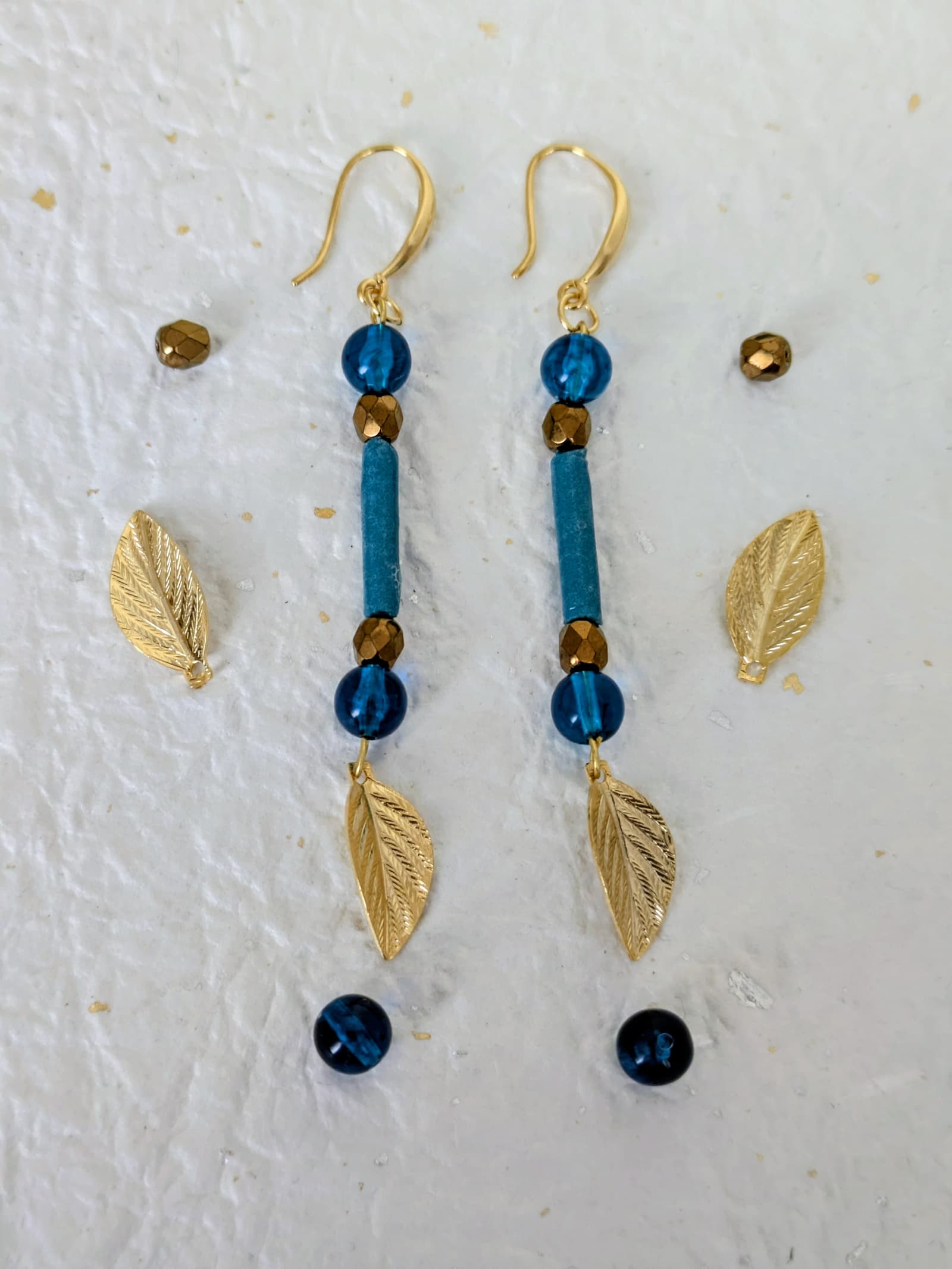 Boucles d'oreilles Rivages d'Azur - Collection Voyage Turquoise - Par Sakura Créations