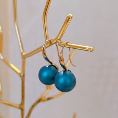 Boucles d'oreilles Vagues Turquoises - Collection Éclats d’Okinawa - Par Sakura Créations
