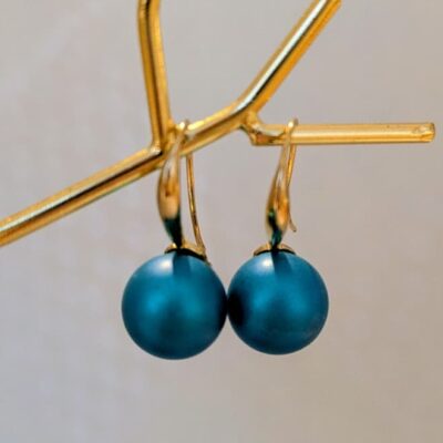 Boucles d'oreilles Vagues Turquoises - Collection Éclats d’Okinawa - Par Sakura Créations