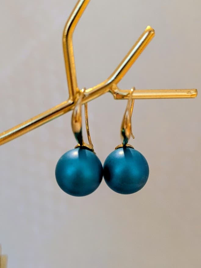 Boucles d'oreilles Vagues Turquoises - Collection Éclats d’Okinawa - Par Sakura Créations