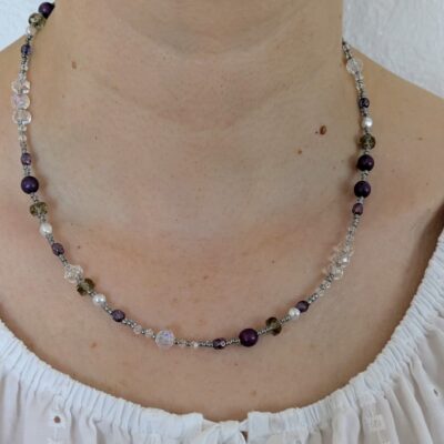 Collier Cascade de Kiso vue portée- Collection Rivières Enchantées - Par Sakura Créations