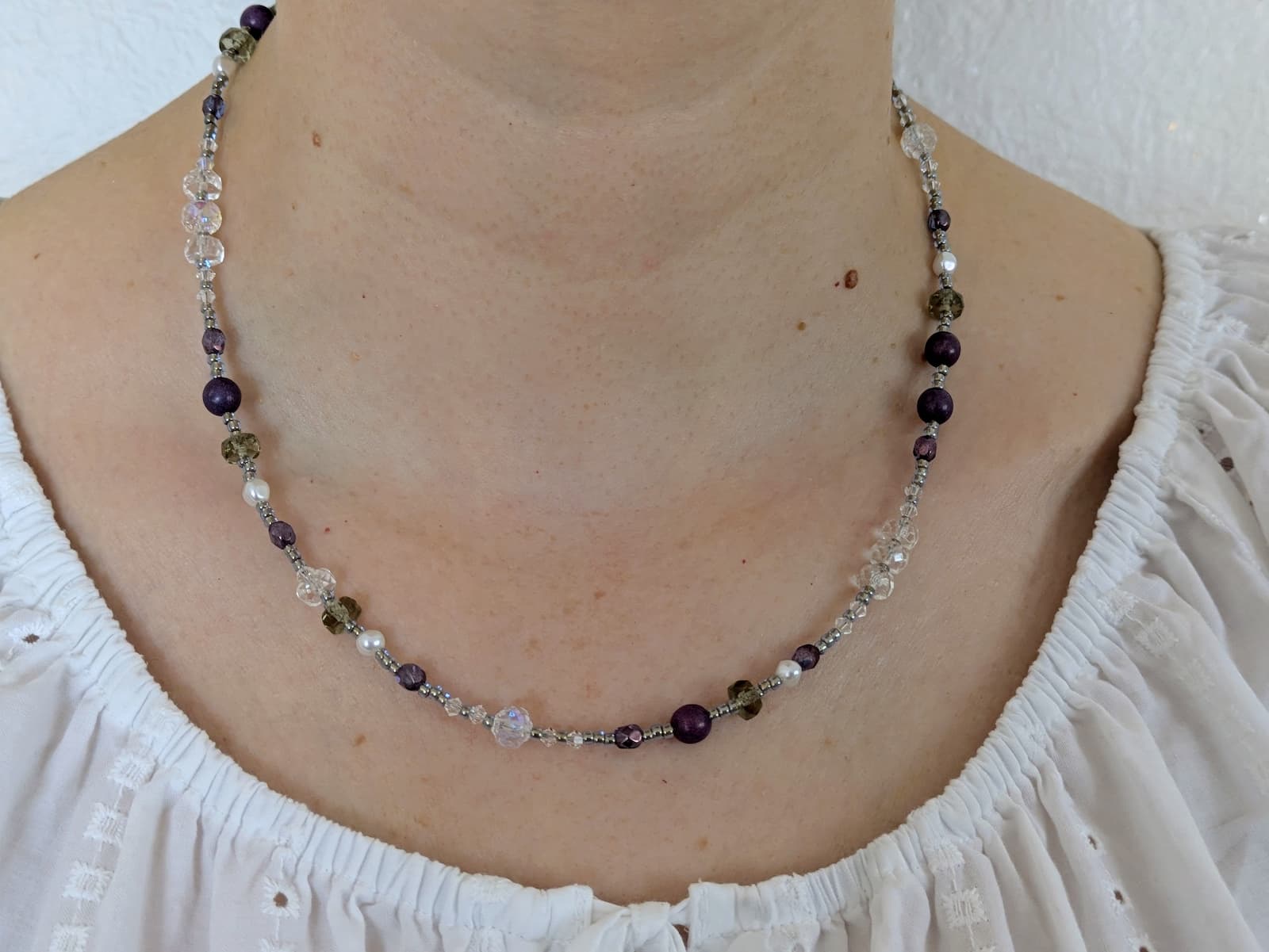 Collier Cascade de Kiso vue portée- Collection Rivières Enchantées - Par Sakura Créations