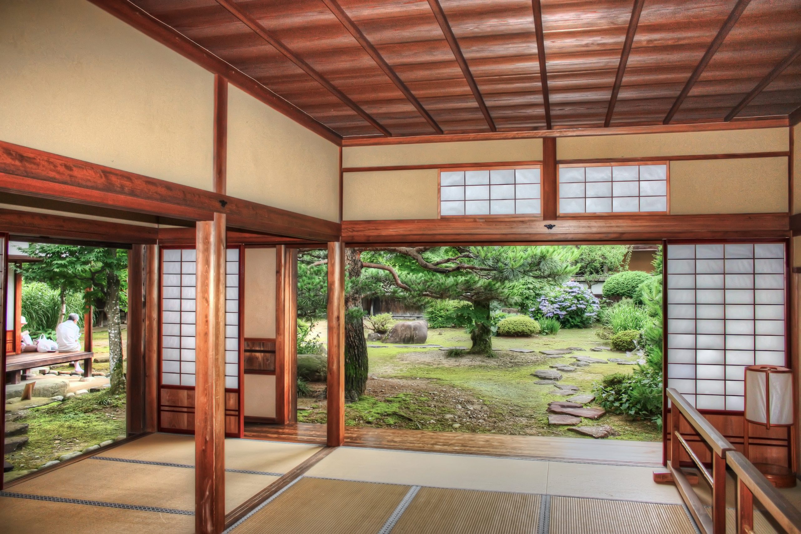 Maison de thé au coeur d'un Jardin Japonais