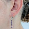 Boucles d'oreilles Flamme de Kyoto - Collection Violet Zen - Par Sakura Créations