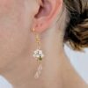 Boucles d'oreilles Fleur de Hozugawa - Collection Rivières Enchantées - Par Sakura Créations