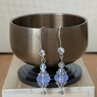 Boucles d'oreilles Lanterne Violette, Collection Violet Zen, par Sakura Créations