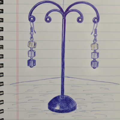 Boucles d'oreilles Lueurs du Crépuscule - Sketch - Collection Voyage à Osaka - Par Sakura Créations
