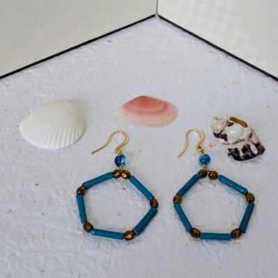 Parure Voyage Turquoise - Éclats Prismatiques - Collection Voyage Turquoise - Par Sakura Créations