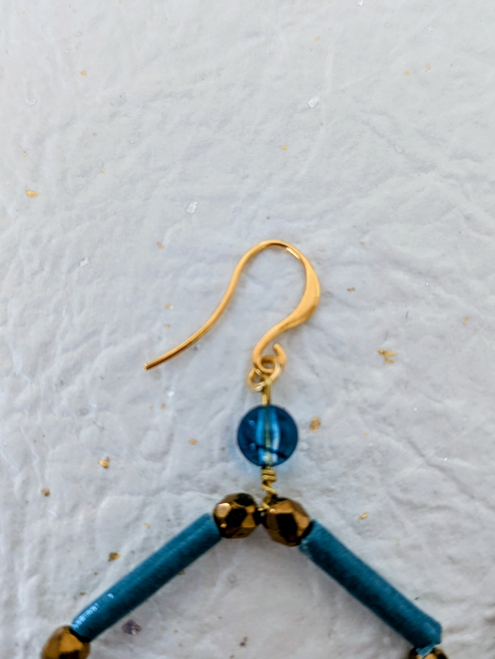Boucles d'oreilles Prismes d'Azur - Collection Voyage Turquoise - Par Sakura Créations