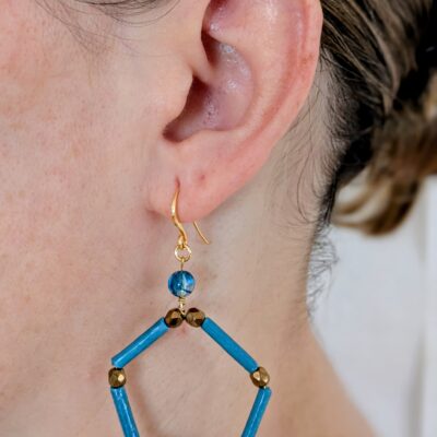 Parure Voyage Turquoise - Éclats Prismatiques - Collection Voyage Turquoise - Par Sakura Créations