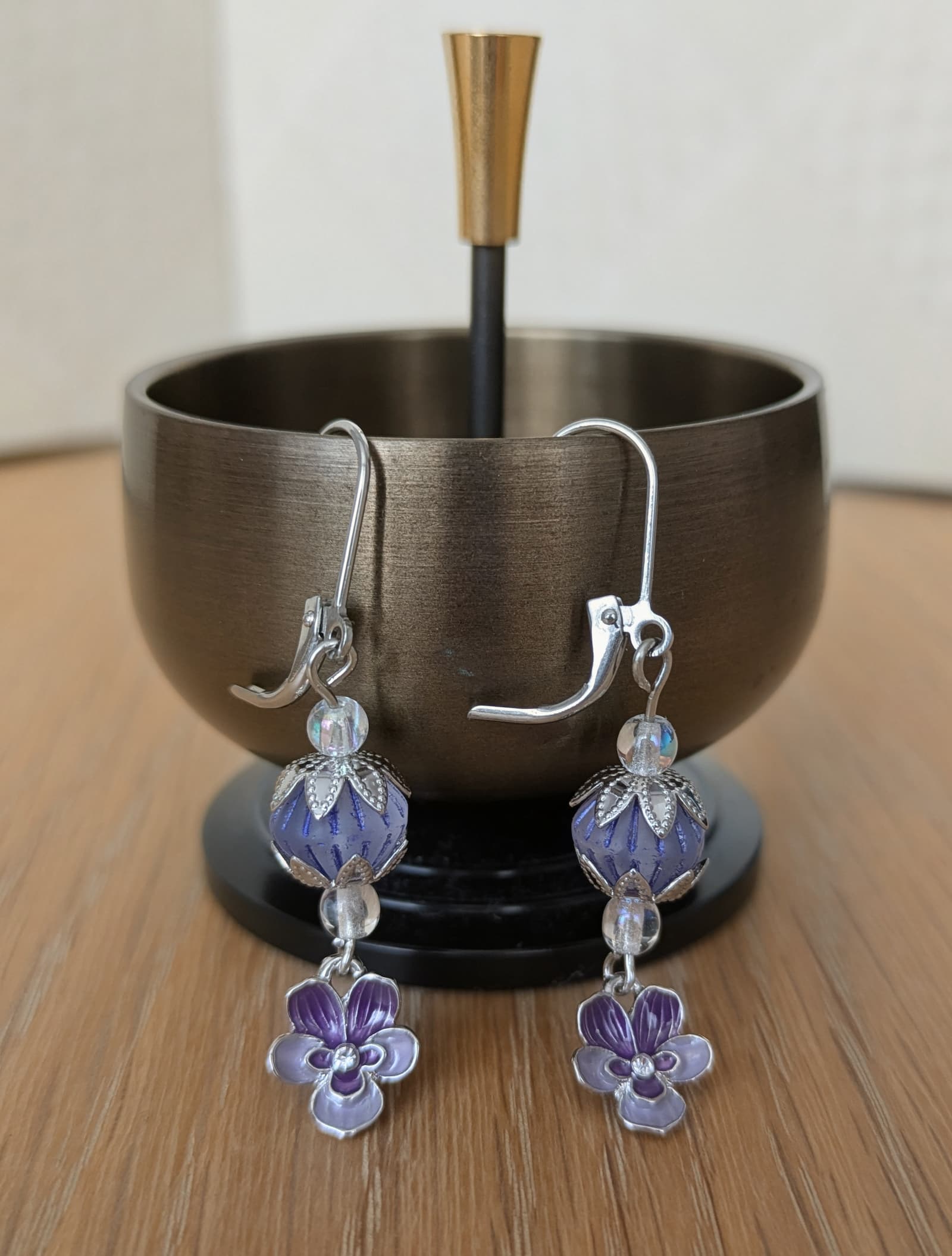 Boucles d'oreilles Violette de Sumi - Collection Violet Zen - Par Sakura Créations