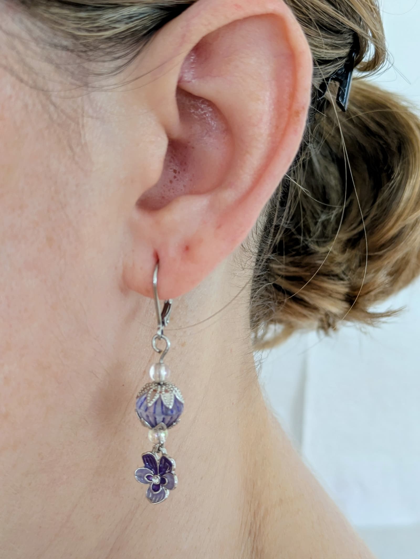 Boucles d'oreilles Violette de Sumi - Collection Violet Zen - Par Sakura Créations