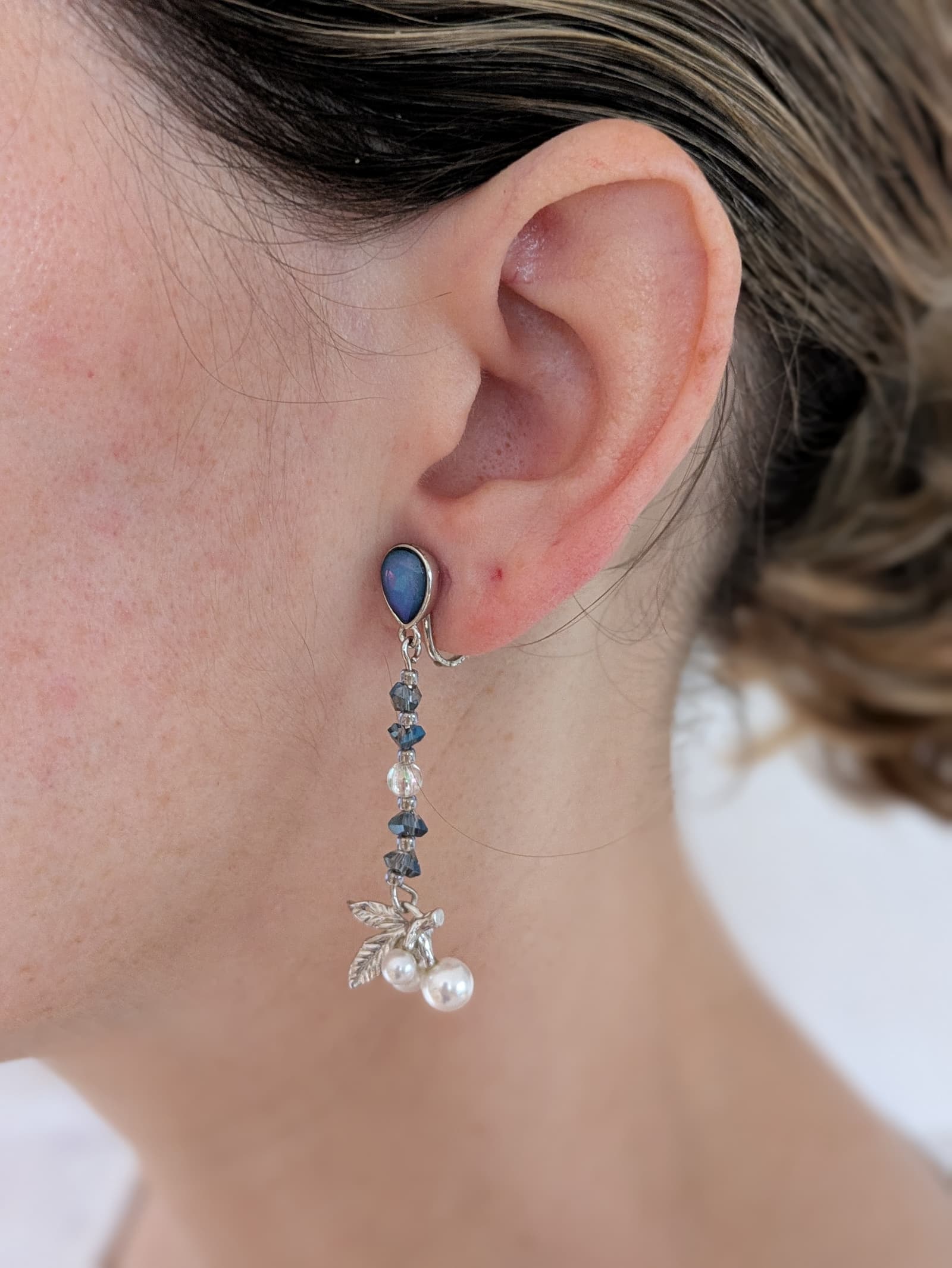 Boucles d'oreilles Fleur d'Héliotrope