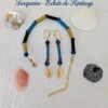 Parure Voyage Turquoise - Éclats de Kintsugi - Collection Voyage Turquoise - Par Sakura Créations