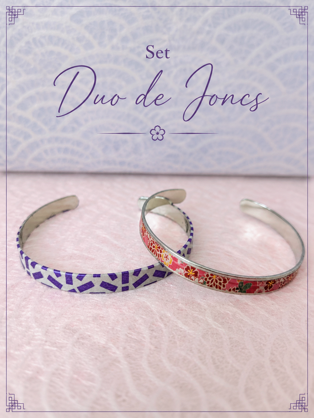 Duo de Joncs - Collection Plumes de Papier Washi - Par Sakura Créations
