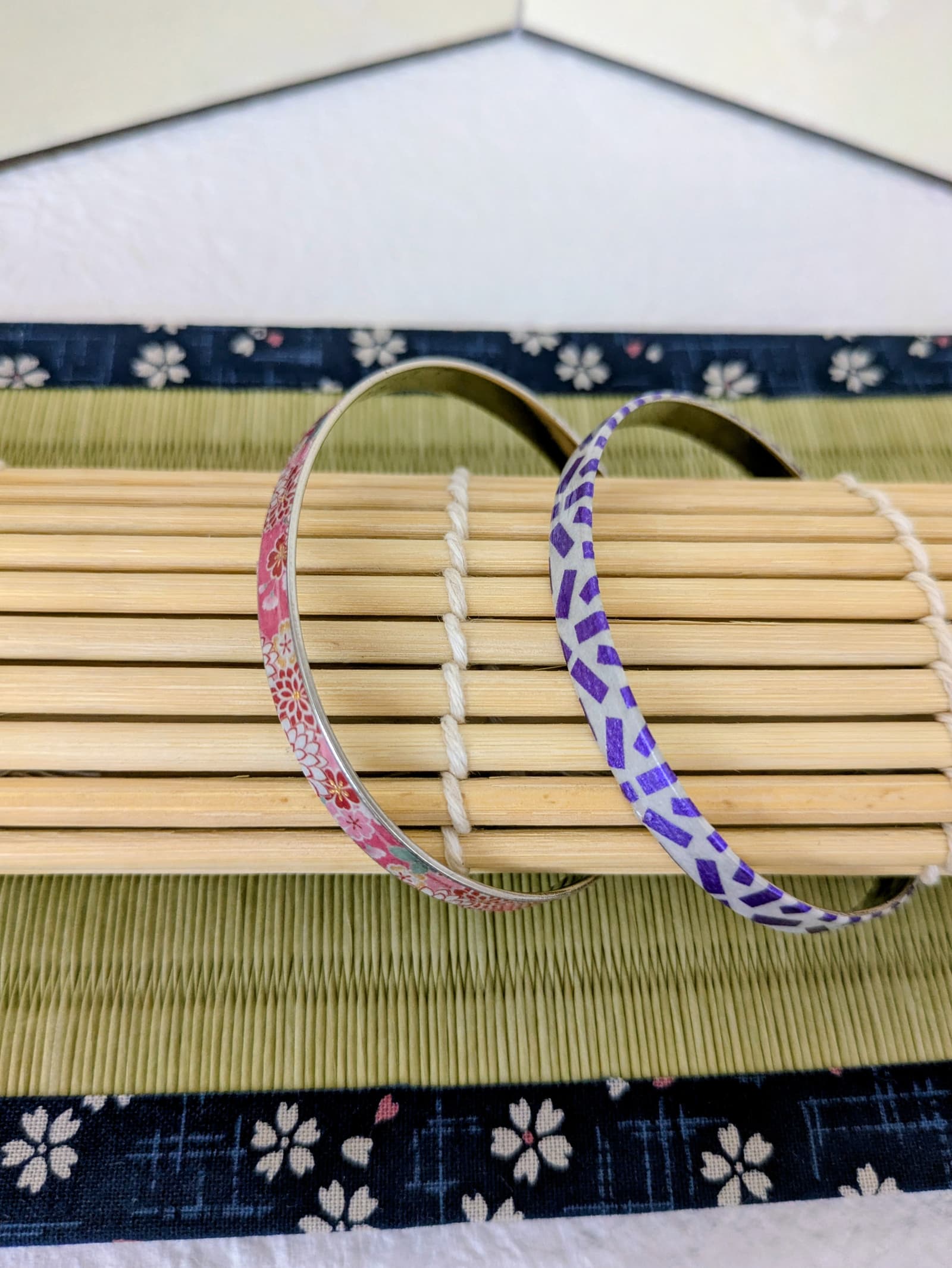 Duo de Joncs - Collection Plumes de Papier Washi - Par Sakura Créations