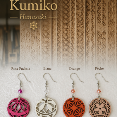 Boucles d'oreilles Hanasaki – 4 Déclinaisons - Collection Kumiko - Par Sakura Créations