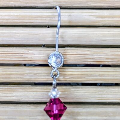 Boucles d'oreilles Hanasaki – Blanc - Collection Kumiko - Par Sakura Créations