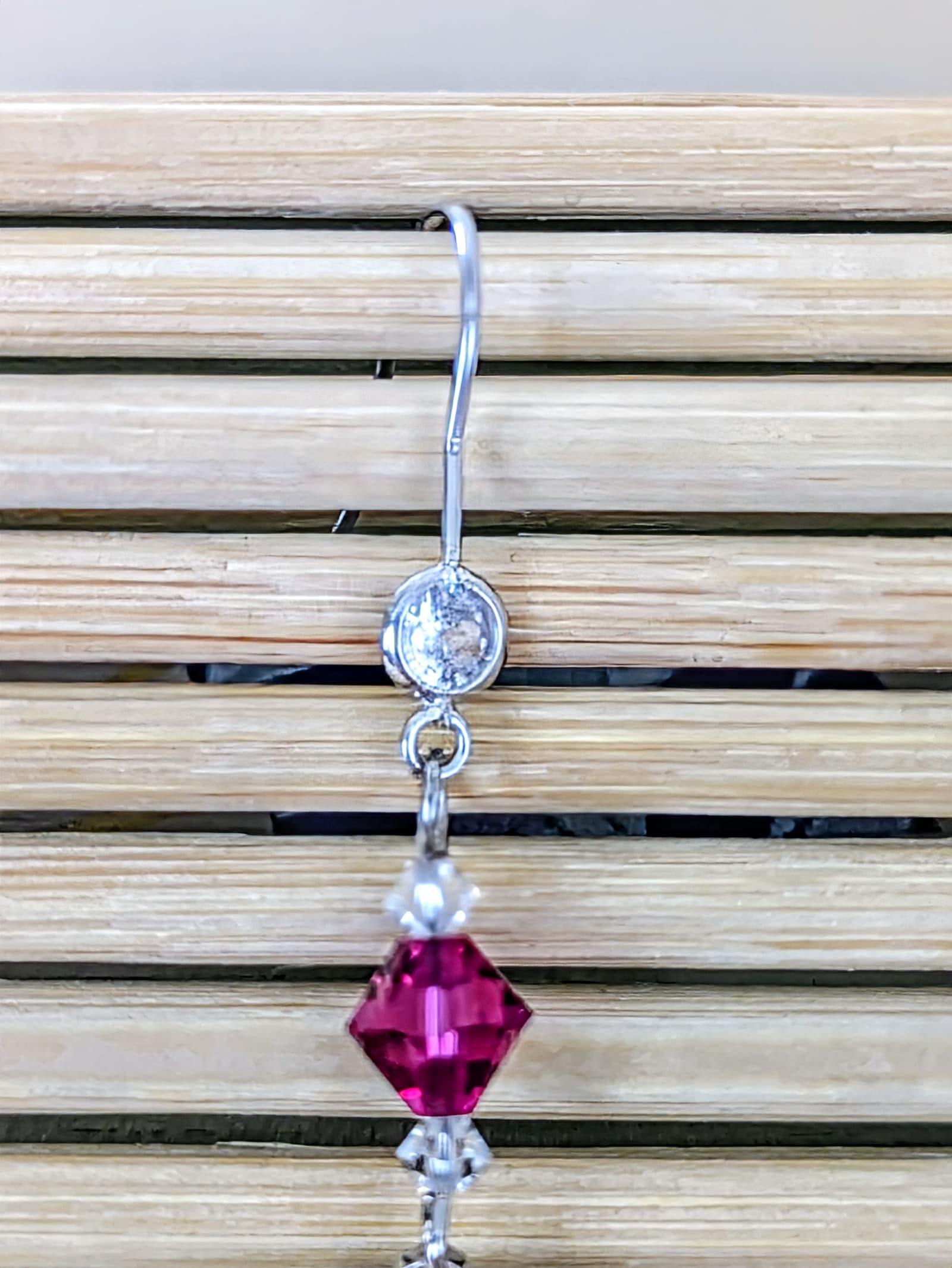 Boucles d'oreilles Hanasaki – Blanc - Collection Kumiko - Par Sakura Créations