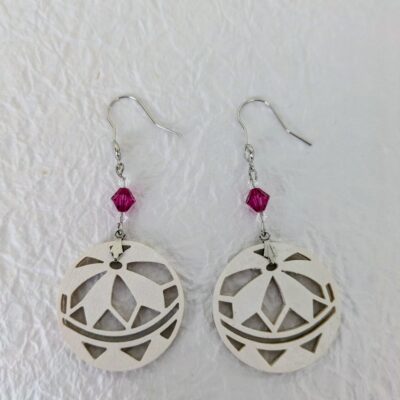 Boucles d'oreilles Hanasaki – Blanc - Collection Kumiko - Par Sakura Créations