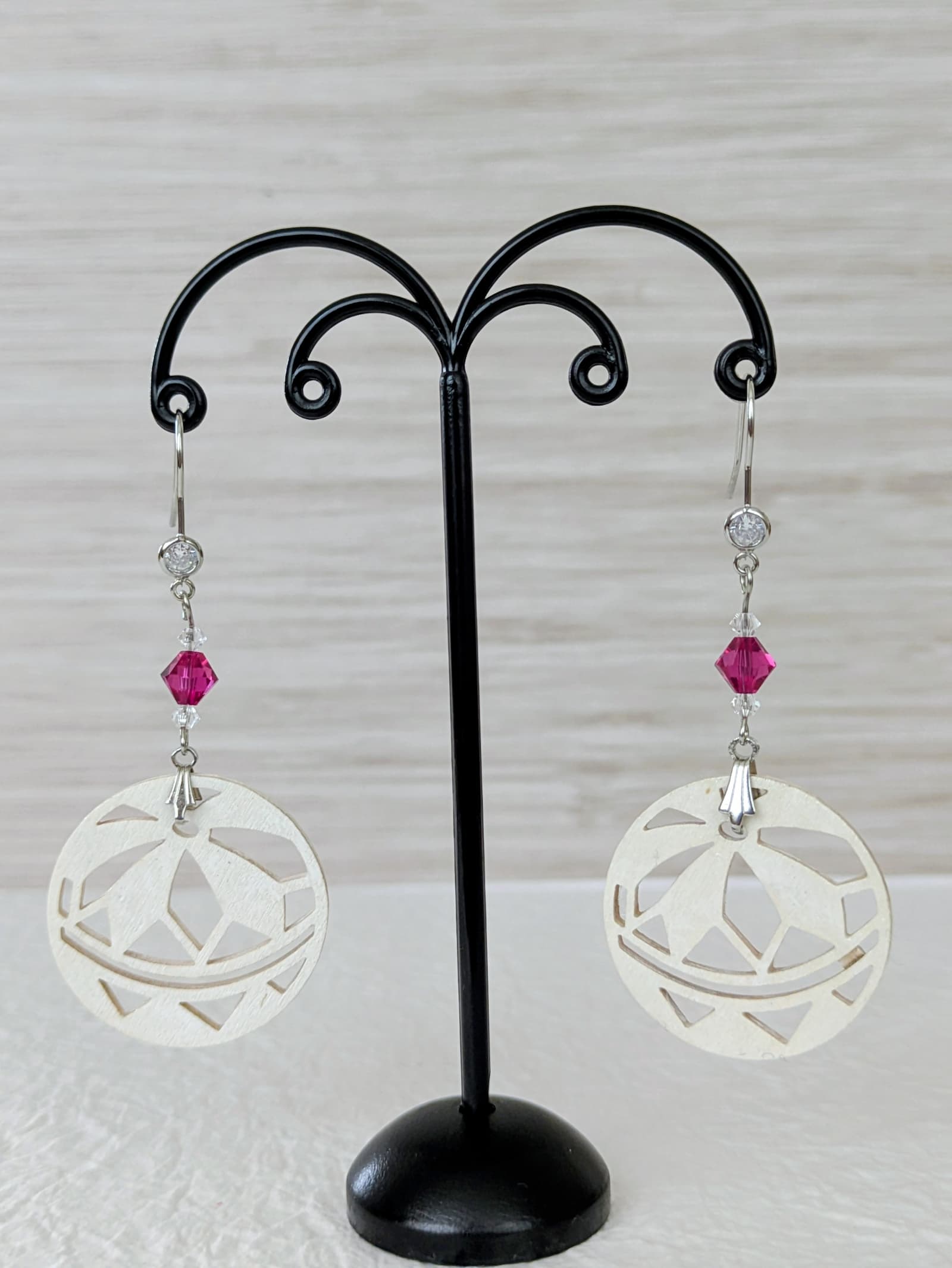 Boucles d'oreilles Hanasaki – Blanc - Collection Kumiko - Par Sakura Créations
