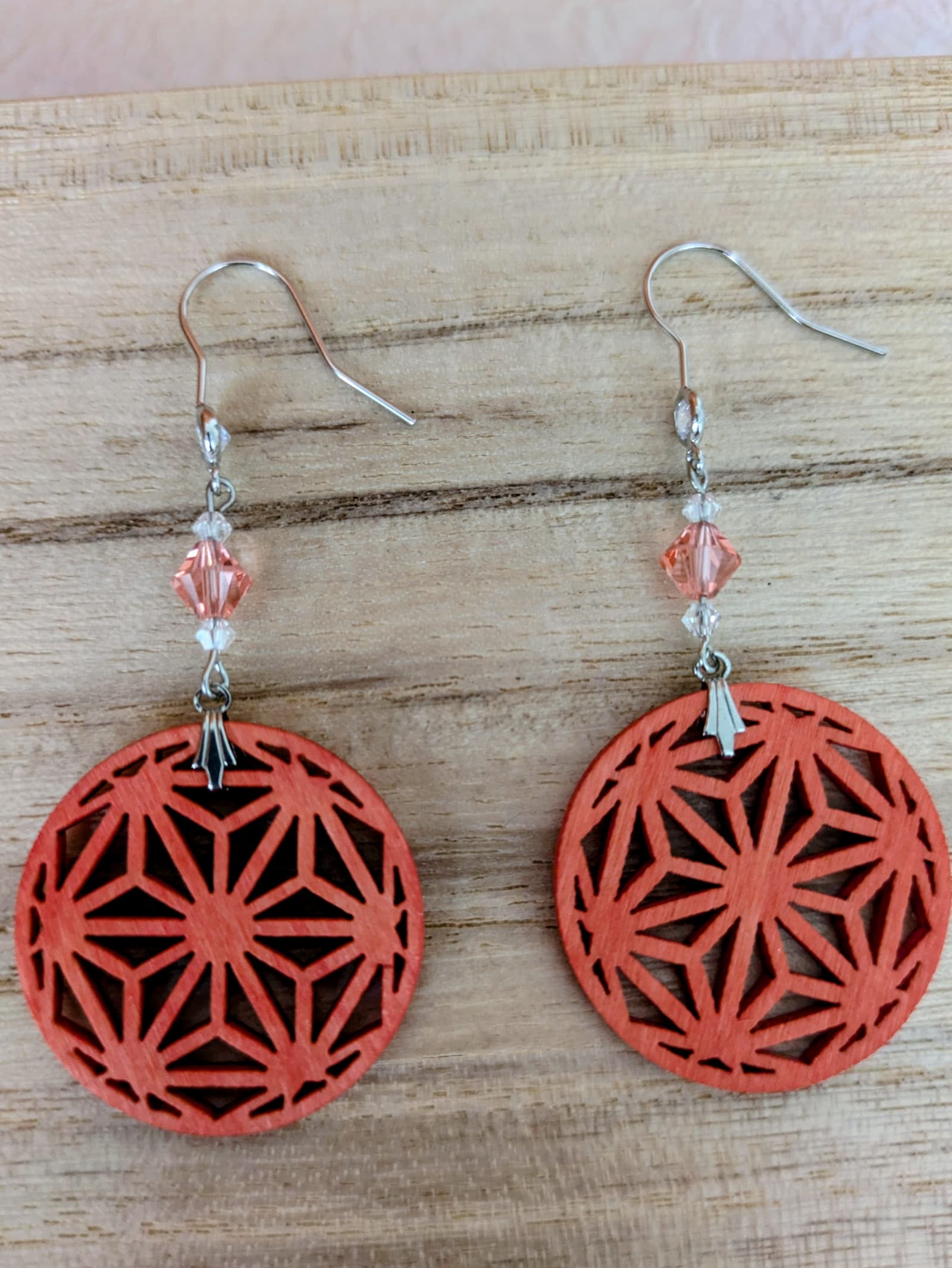 Boucles d'oreilles Hanasaki – Orange - Collection Kumiko - Par Sakura Créations