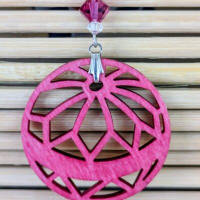 Boucles d'oreilles Hanasaki – Rose Fuchsia - Collection Kumiko - Par Sakura Créations