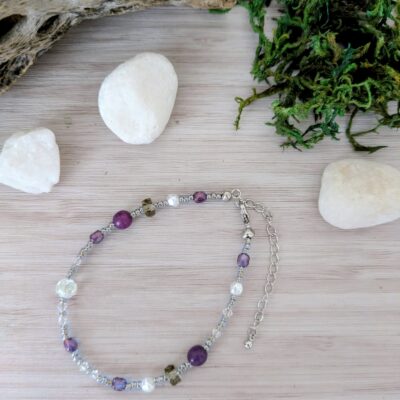 Parure Complète Rivière de Kiso (Collier, Bracelet, Boucles d'oreilles) - Collection Rivières Enchantées - Par Sakura Créations