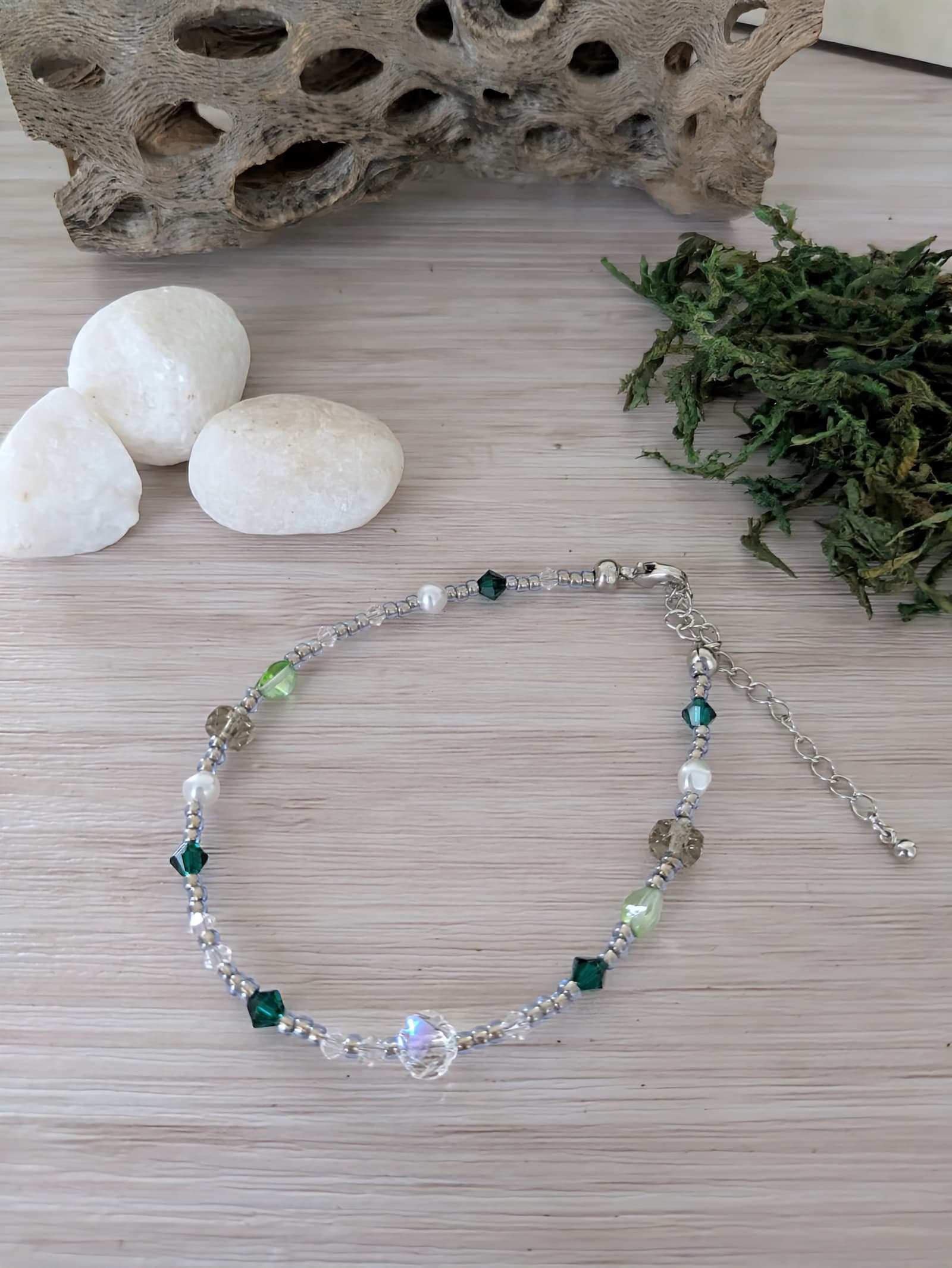 Parure complète Forêt d'Akasawa - Collection Rivières Enchantées - Par Sakura Créations