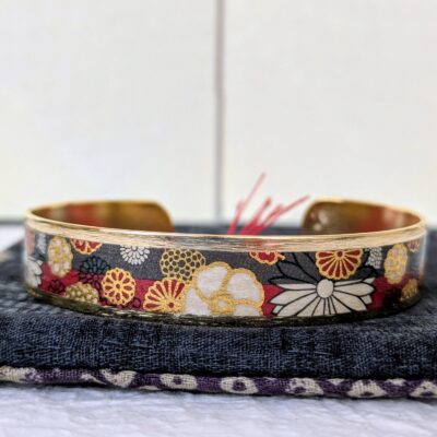 Bracelet Rouge & Or d'Osaka - Collection Voyage à Osaka - Par Sakura Créations
