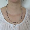 Parure Rivière de Kiso (Collier Cascade de Kiso et Boucles d'Oreilles Lumières de Kiso - Violet) - Collection Rivières Enchantées - Par Sakura Créations