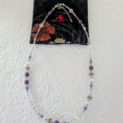 Parure Complète Rivière de Kiso (Collier, Bracelet, Boucles d'oreilles) - Collection Rivières Enchantées - Par Sakura Créations