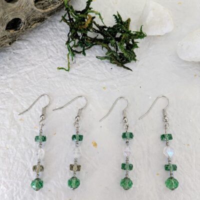 Boucles d'oreilles Murmures d'Akasawa - Deux déclinaisons de couleurs - Collection Rivières Enchantées - Par Sakura Créations