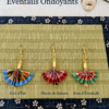 Boucles d'oreilles Origami Eventail Ondoyant – Trois déclinaisons - Collection Les Origami Japonais - Par Sakura Créations