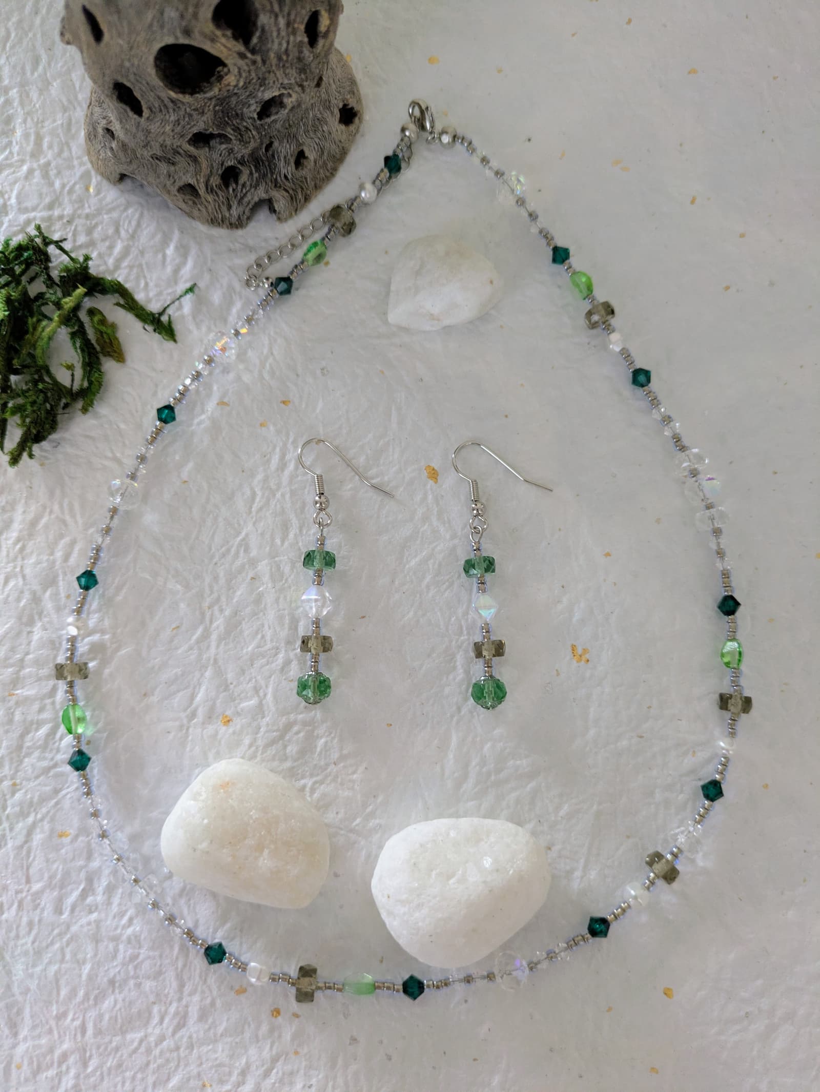 Parure Forêt d'Akasawa - Collection Rivières Enchantées - Par Sakura Créations