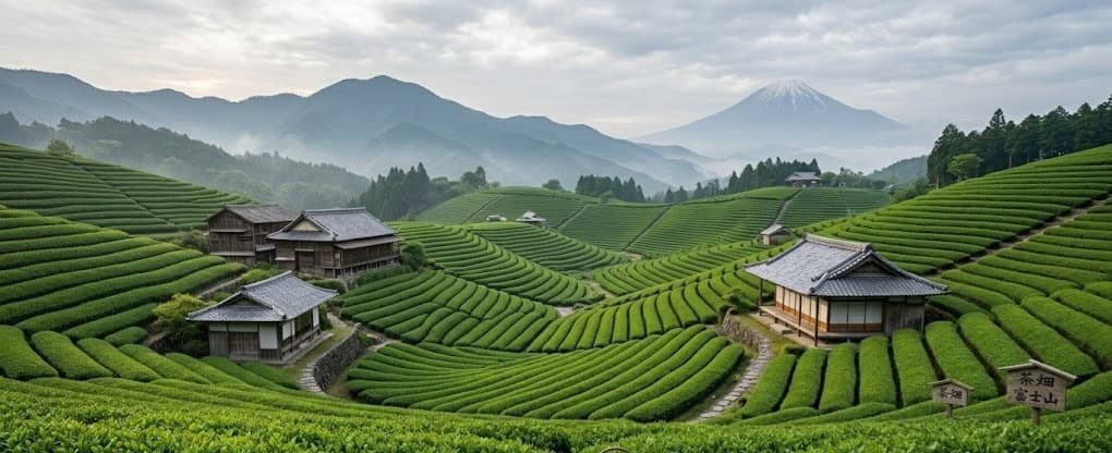 Plantations de thé japonaises