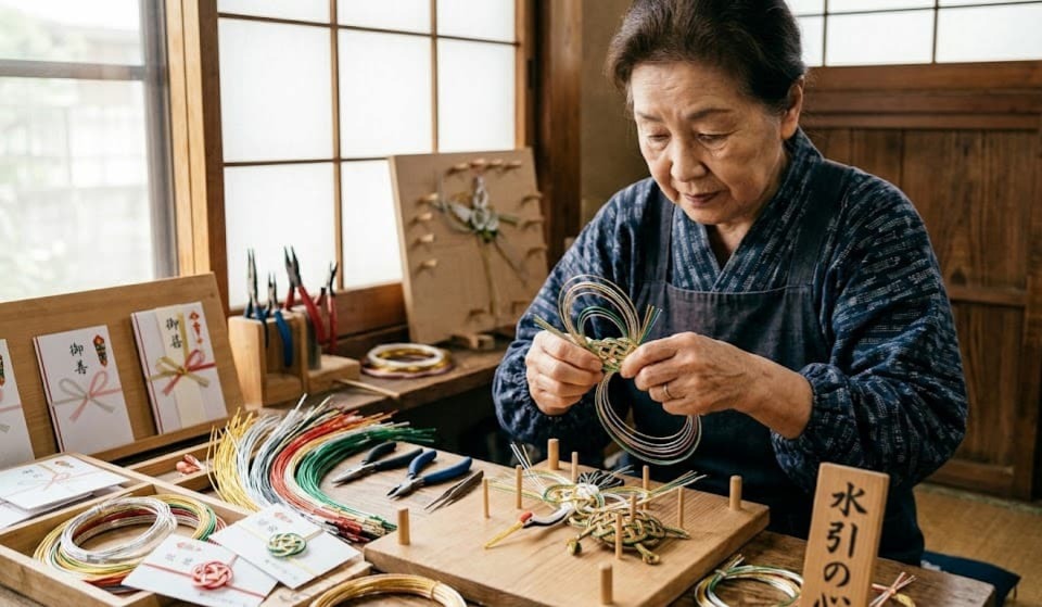 Un atelier de mizuhiki