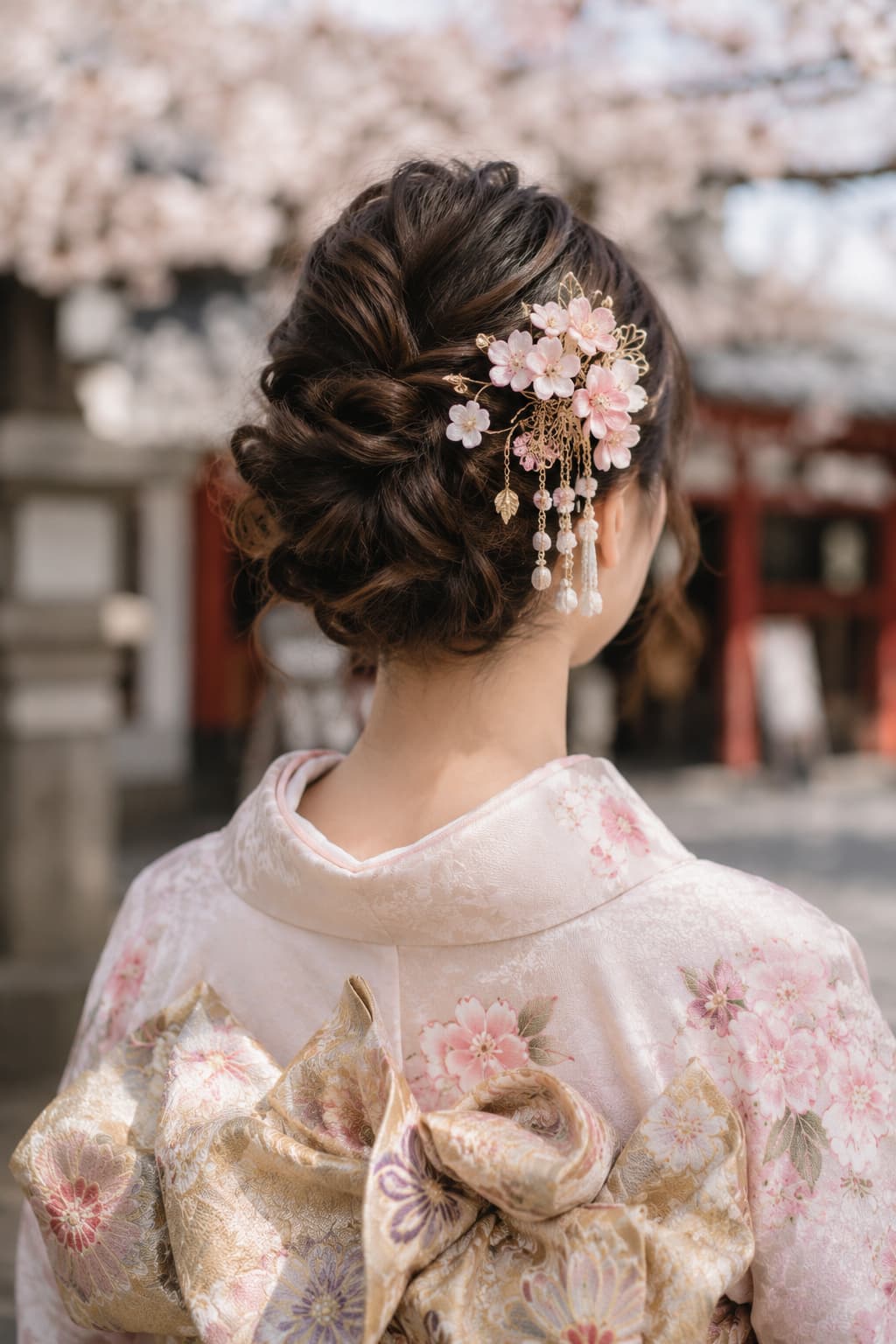 Bijoux pour cheveux inspirés des sakuras