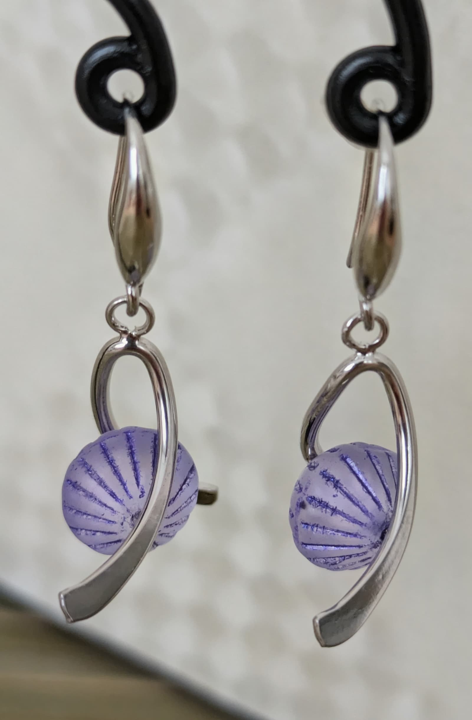 Boucles d'oreilles Violet Alpin