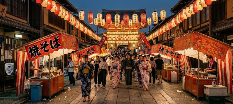 Lanternes japonaises : traditions lumineuses entre temples et festivals