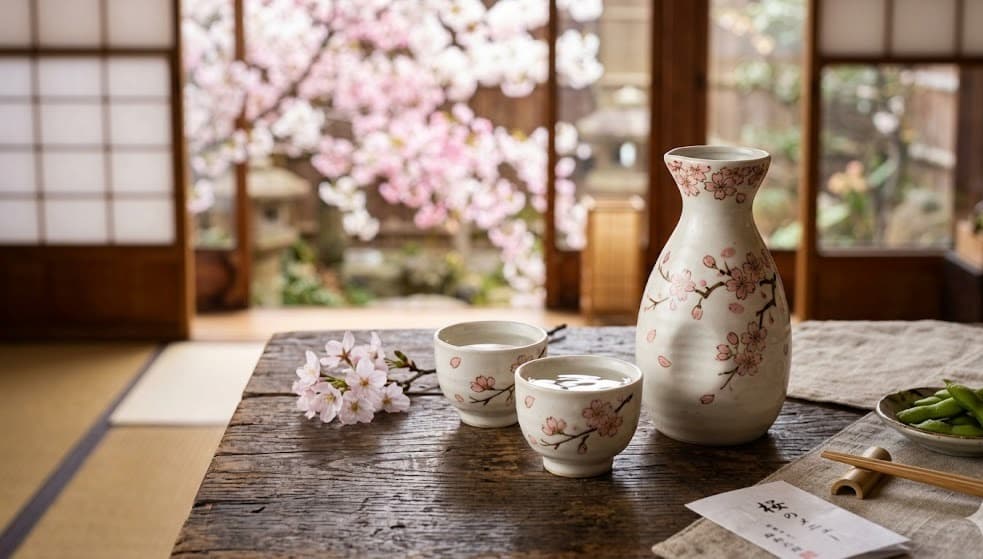 Set pour boire le Saké Sakura