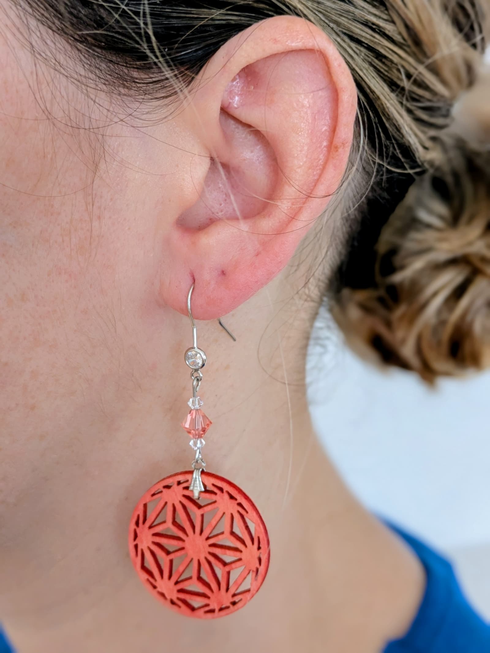 Boucle d'oreille Hanasaki - Orange