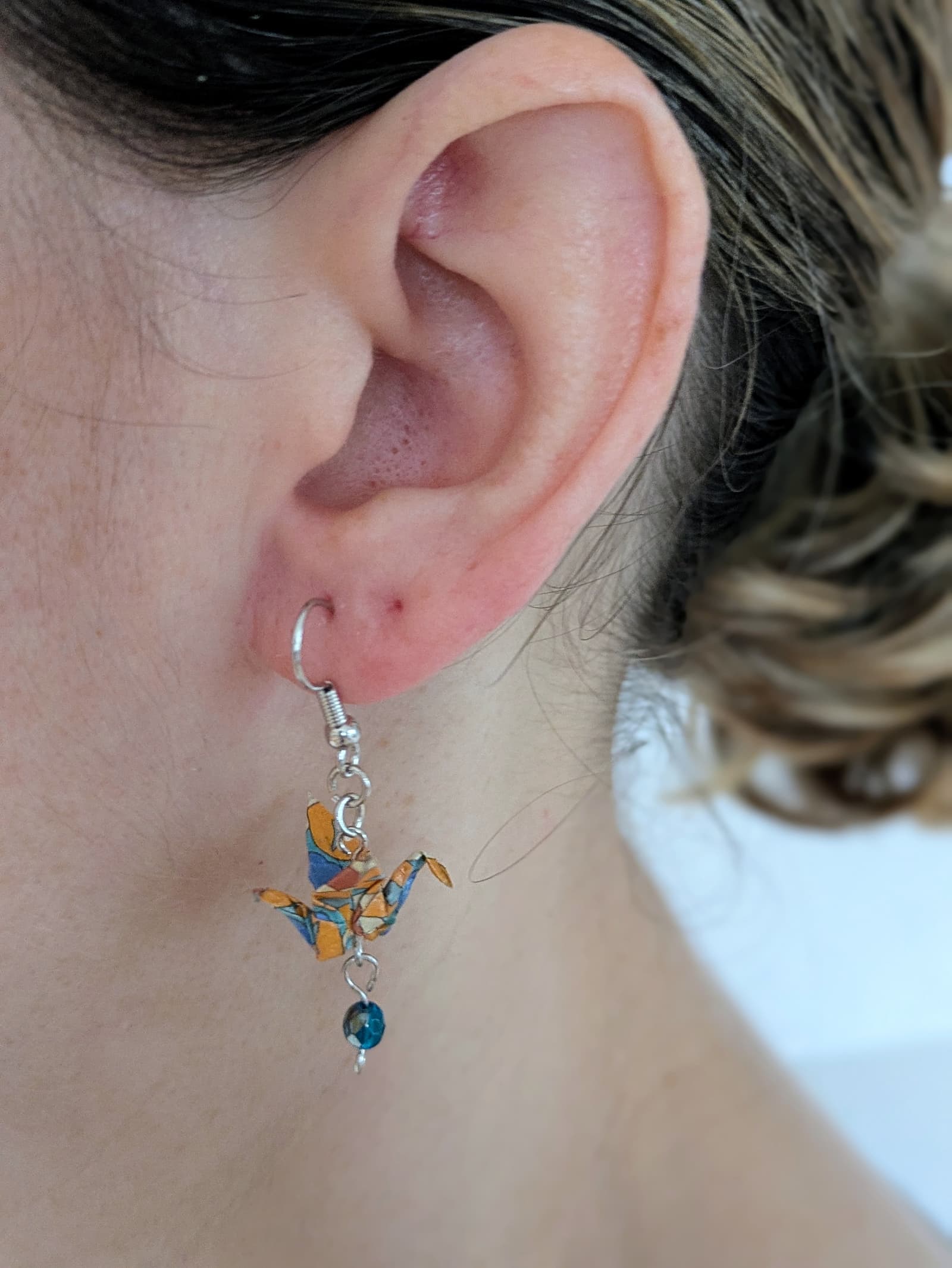 Boucles d'oreilles Danse du Tsuru - Au bord de l'eau