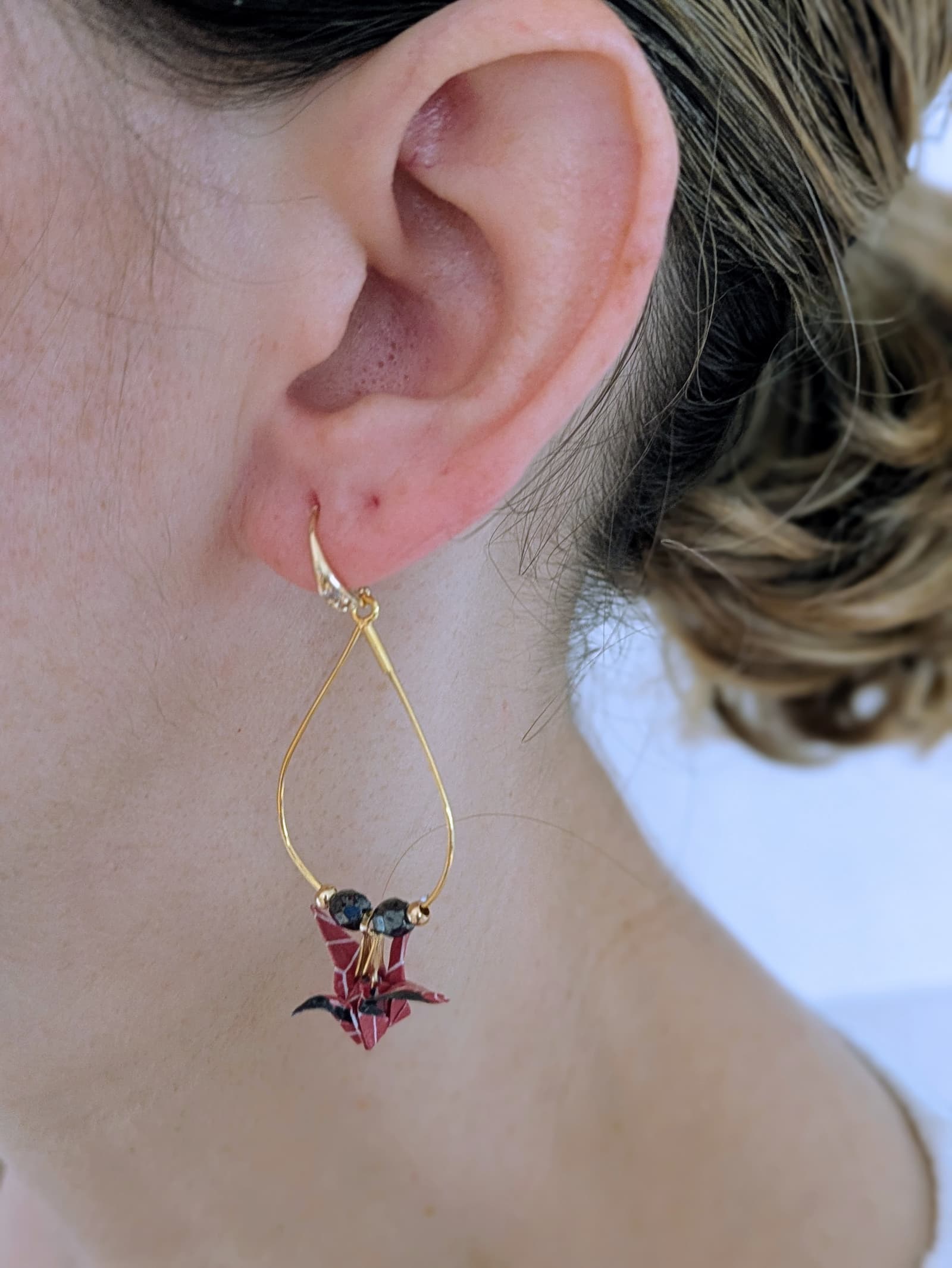 Boucles d'oreilles Hokkaidō no Tsuru - Élégance Japonaise