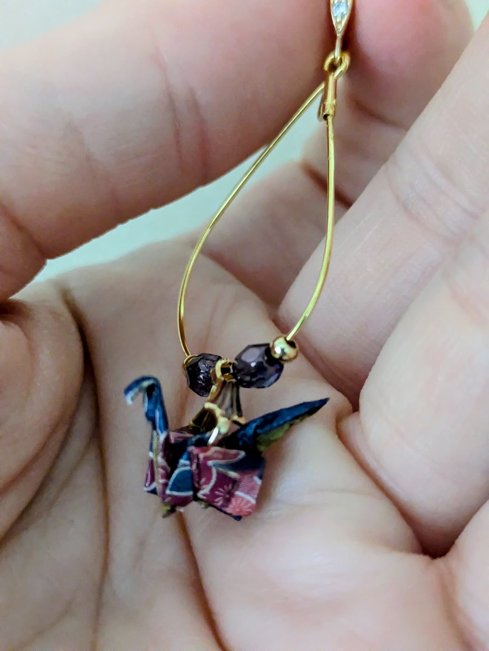 Boucle d'oreille Hokkaidō no Tsuru - Fleurs Impériales