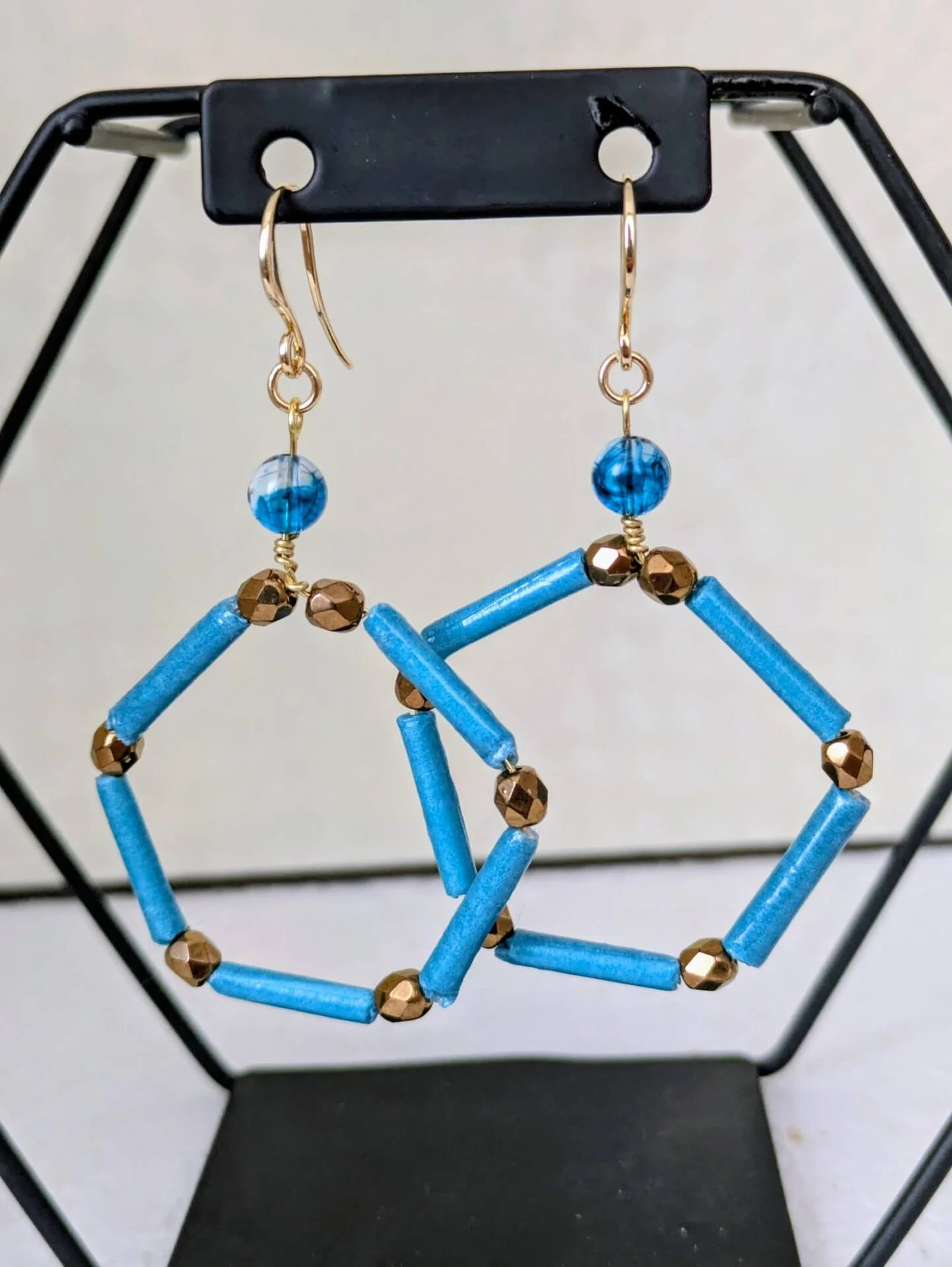 Boucles d'oreilles Prismes d'Azur